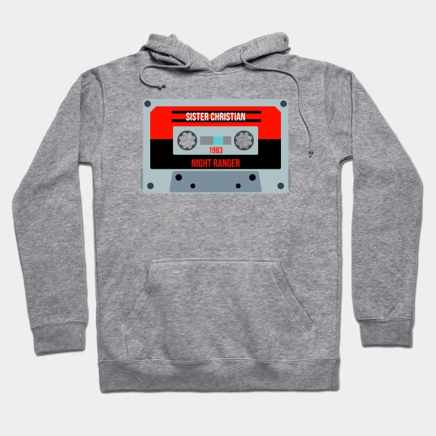 Night Ranger Classic Retro Cassette Hoodie by PowelCastStudio